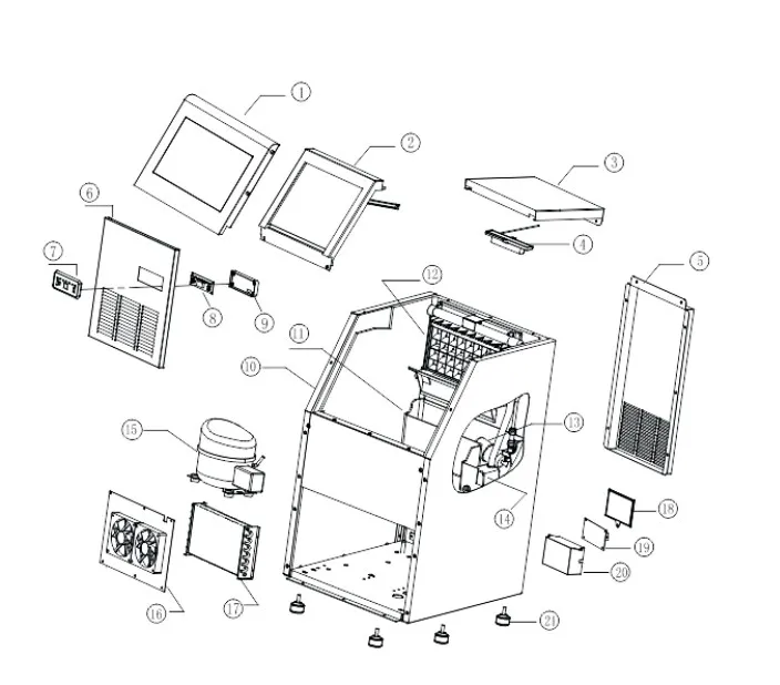 vevor ice machine explosion diagram