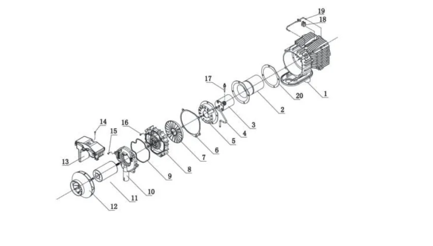 Partes principales del calentador diesel