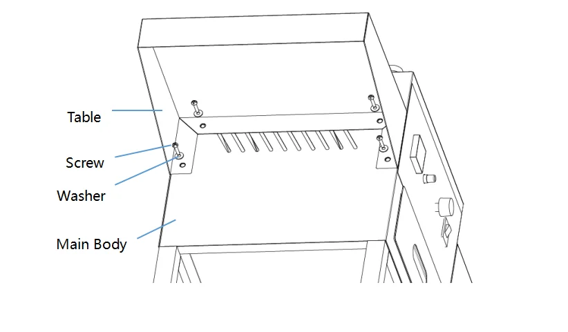 install cotton candy table and push handles