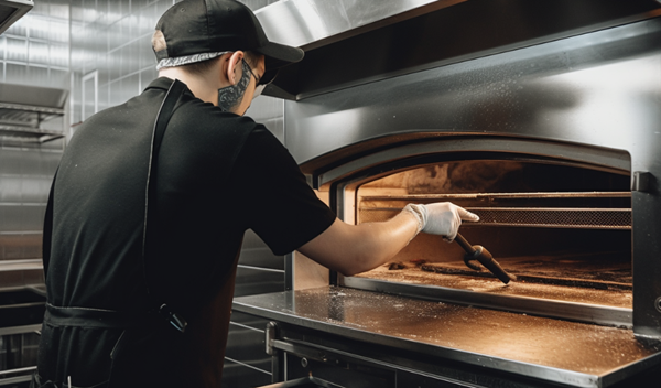 how to clean a pizza oven