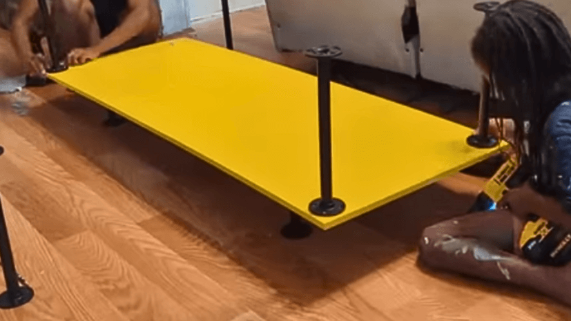 Use Shelf Industrial Pipe For Your DIY Plywood Countertop