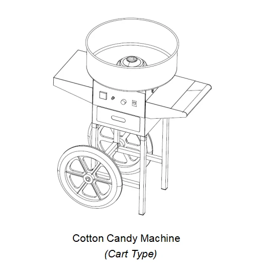vevor cart cotton candy machine