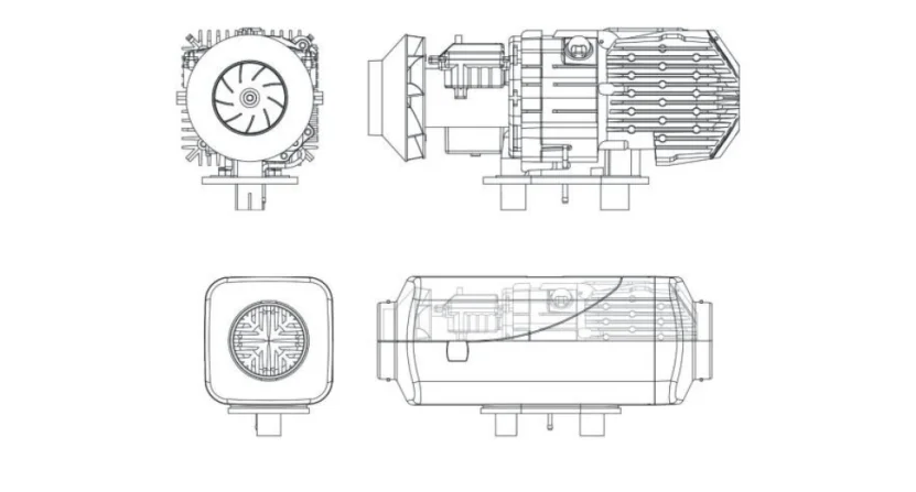 Principal estructural del calentador diesel vevor