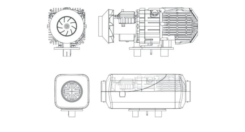 principe structurel du chauffage diesel vevor