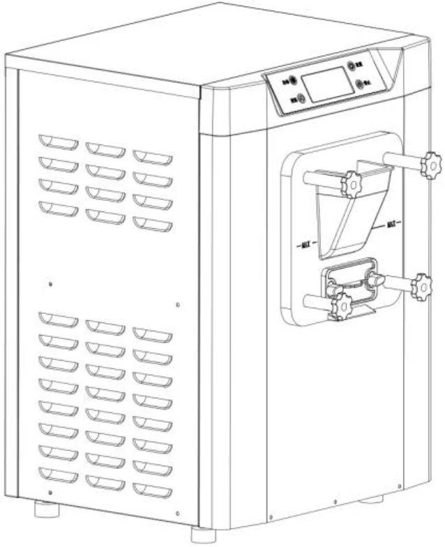 vevor hard ice cream machine diagram