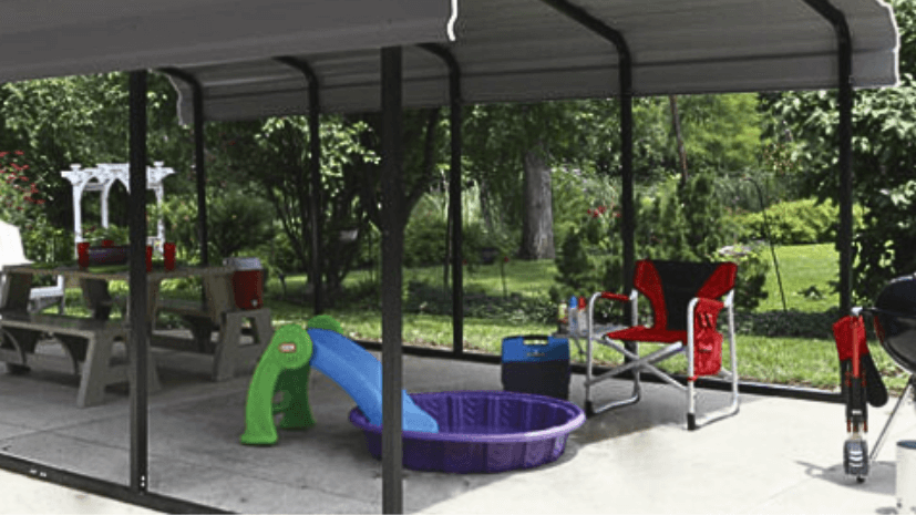 carport with appliances