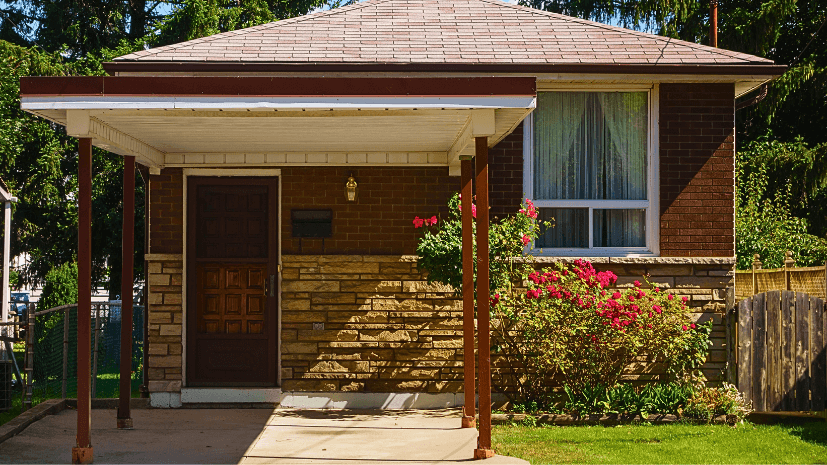 concrete and timber carport