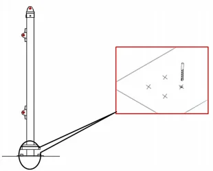 use drill bit to mark and drill the ground