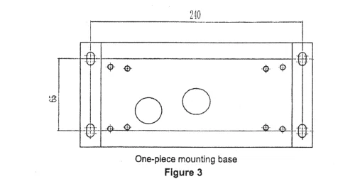 one-piece mounting base