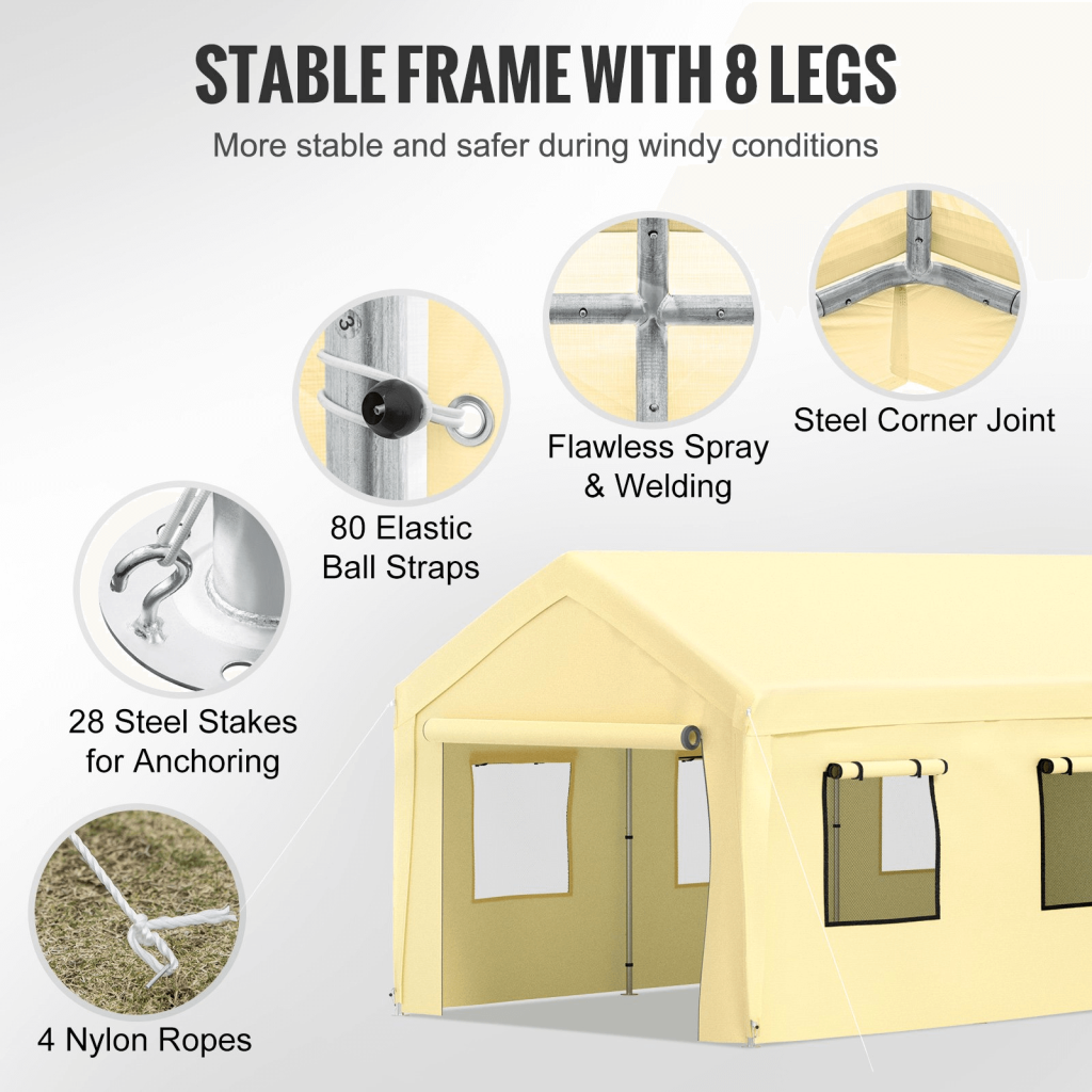 VEVOR carport stable construction