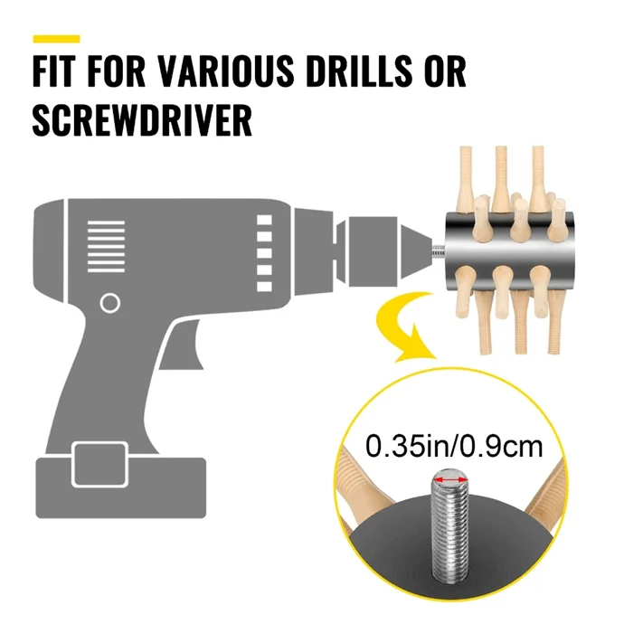 VEVOR chicken plucker is fit for drills and screwdrivers