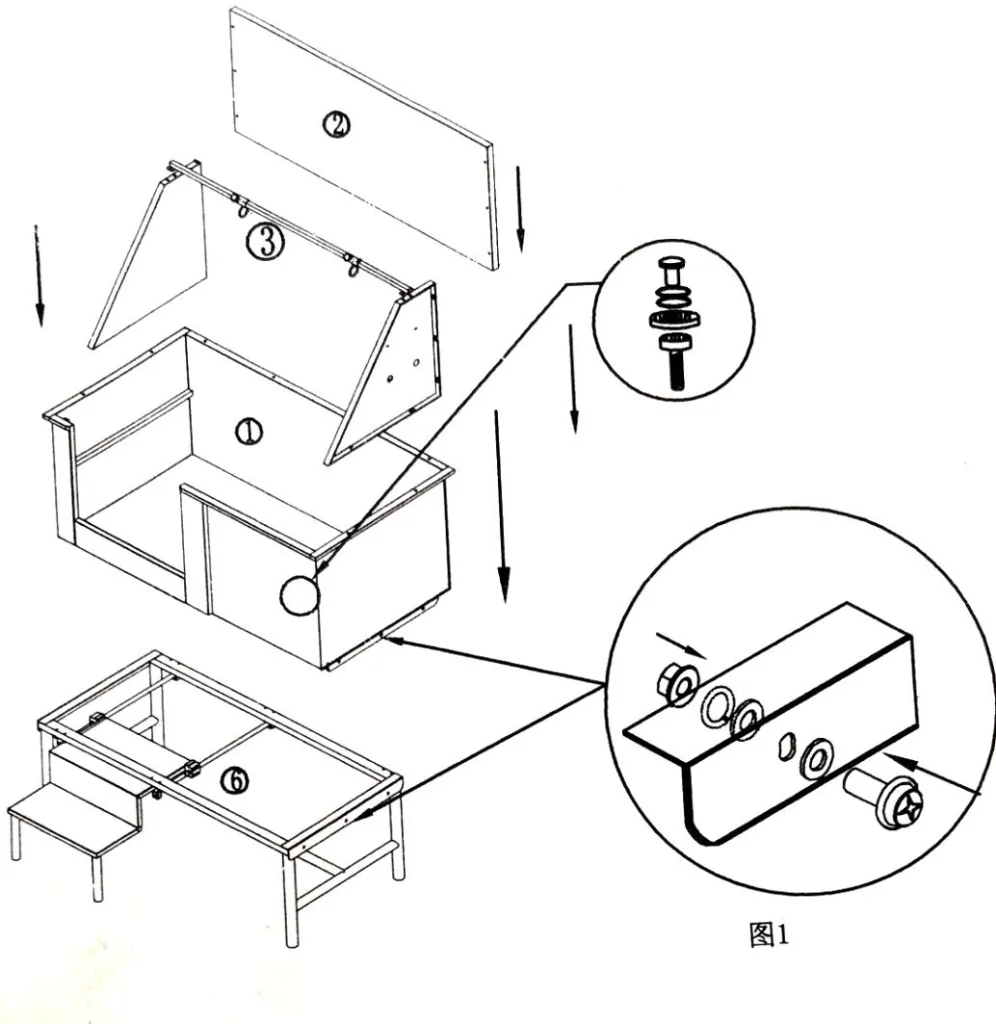 Dog wash station assembly instructions