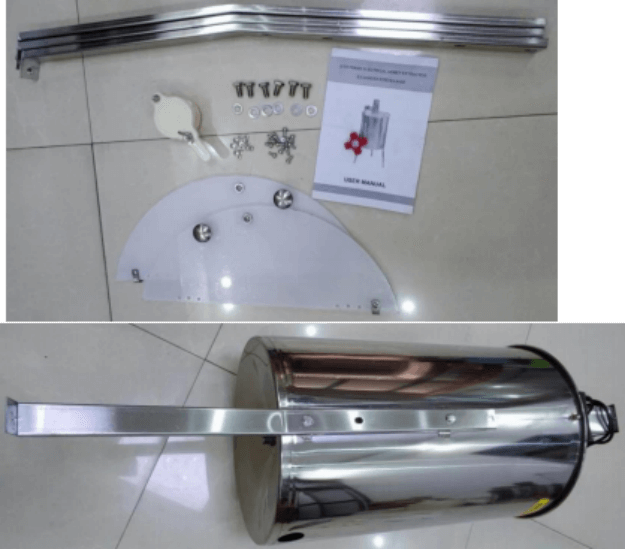 VEVOR honey extractor assembly and use