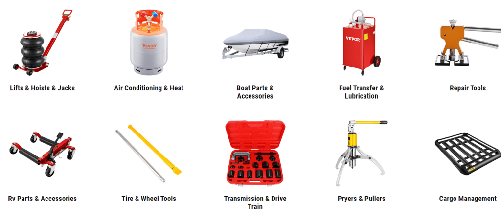 VEVOR's product range