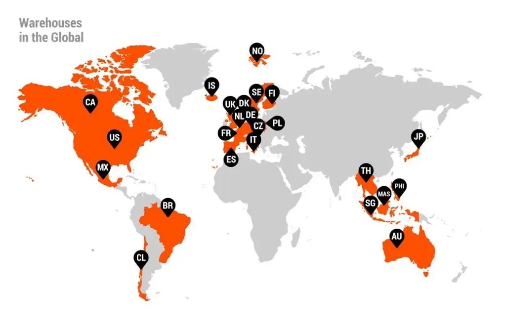 VEVOR global warehouses