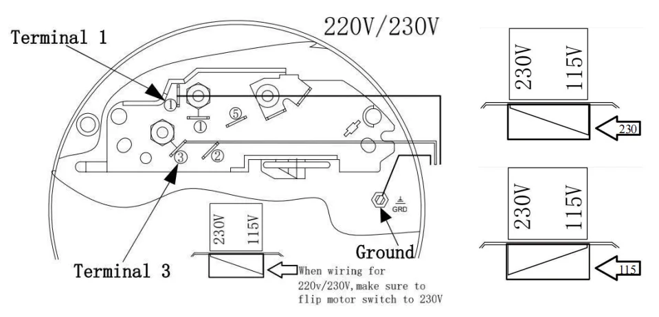 VEVOR single-speed pumps wiring diagram
