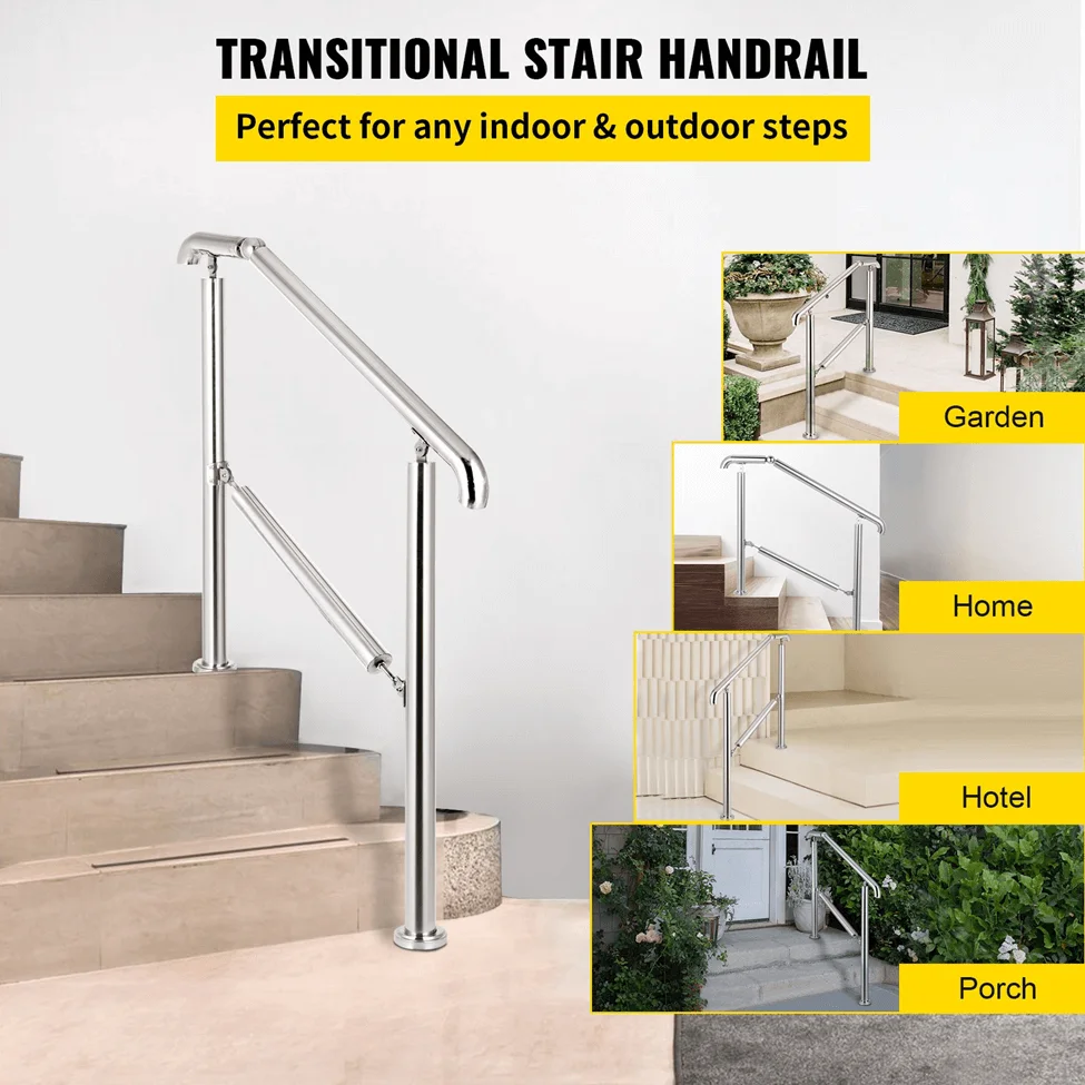 VEVOR stainless steel transitional stair handrail