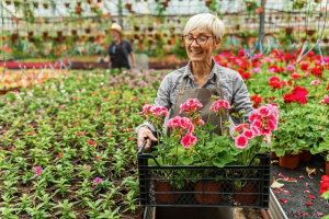 raised beautiful bed flowers
