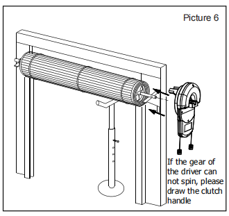 draw the clutch handle if driver gear does not spin