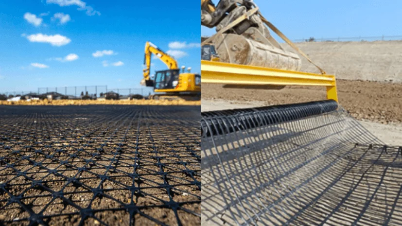 Geogrid use for construction and infrastructure