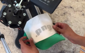 Put your vinyl design onto the hat