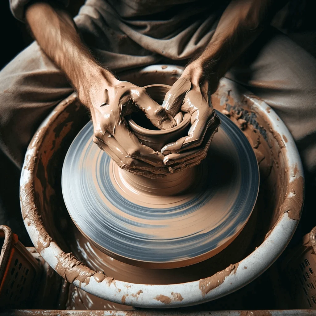 preparing pottery wheel for bat installation