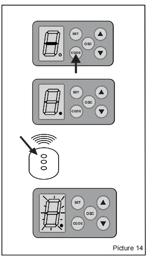 setting remote control transmitter