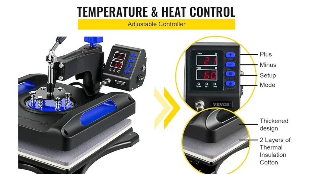 Temperature range of machine 