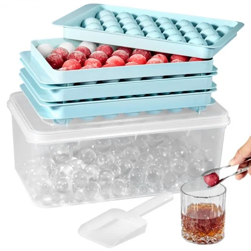 3 Ice Ball Trays With Lid And Bin