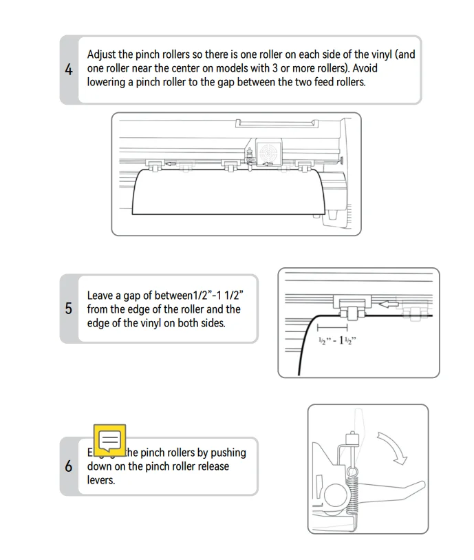 adjust the pinch roller