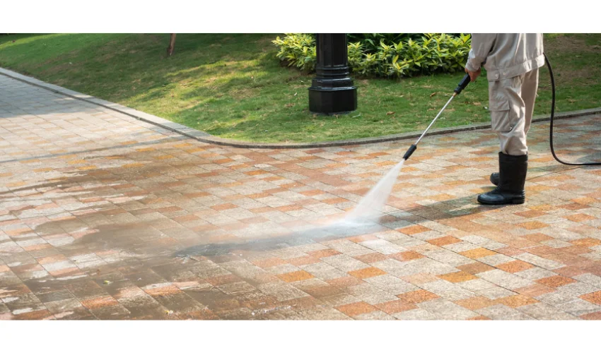 the cleaning of driveways, decks and siding