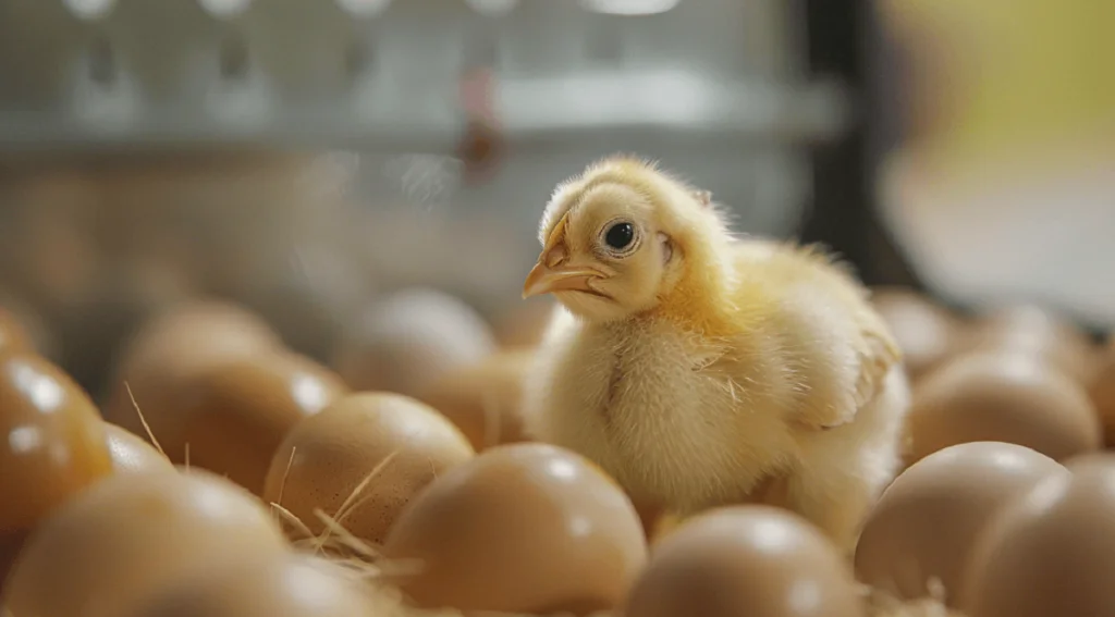 kyckling i inkubator