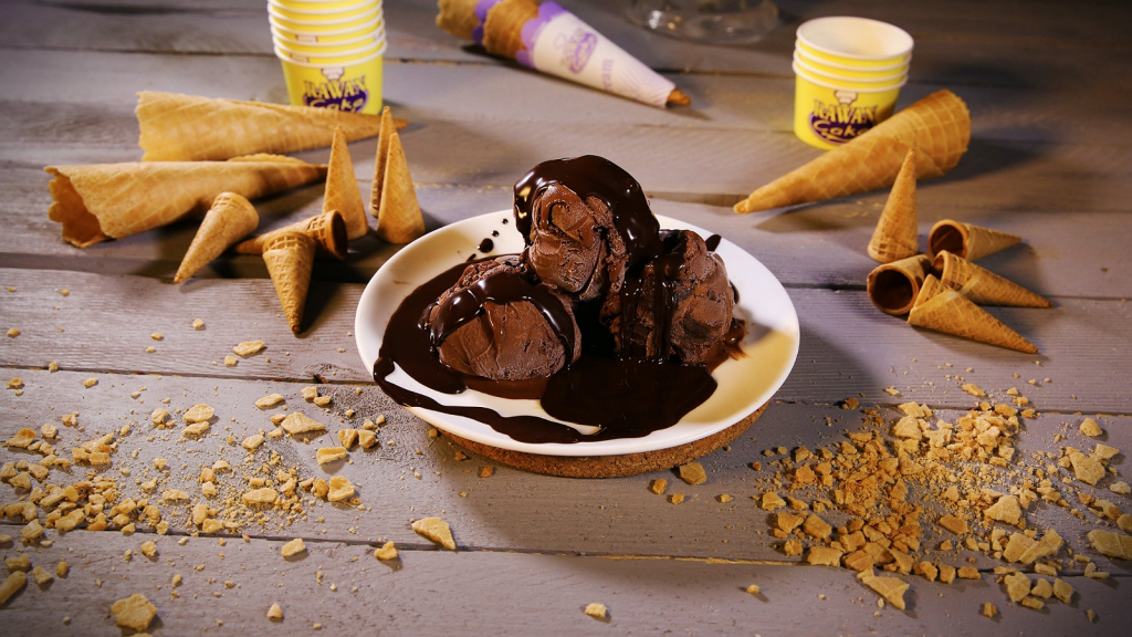 a chocolate ice cream