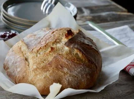 Bread baked with distilled water