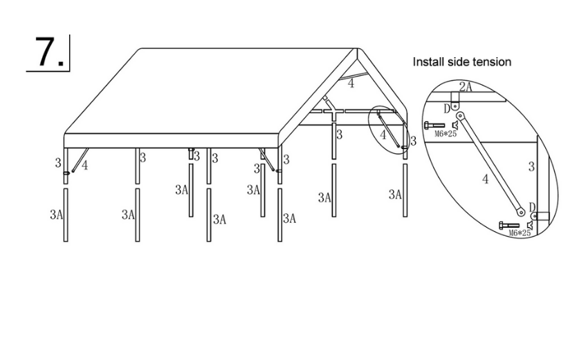 Install the side tension