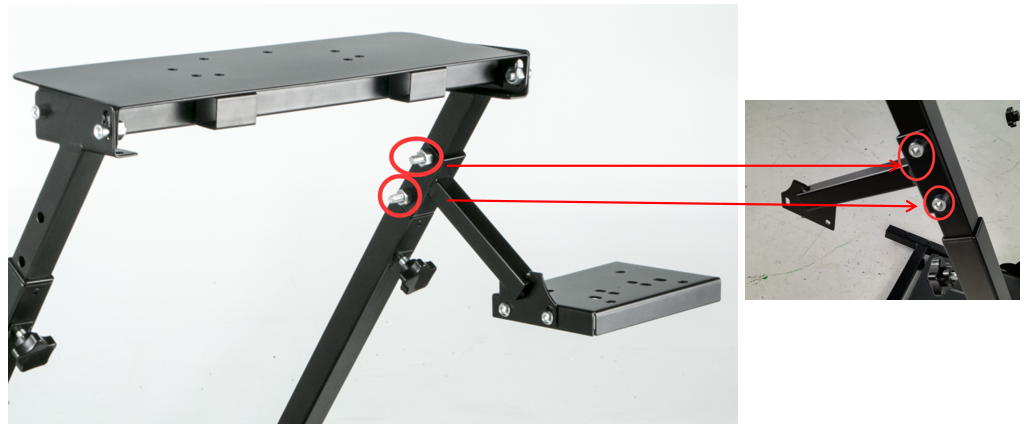 Install the gear shifting bracket using the 2 M8×40mm screws