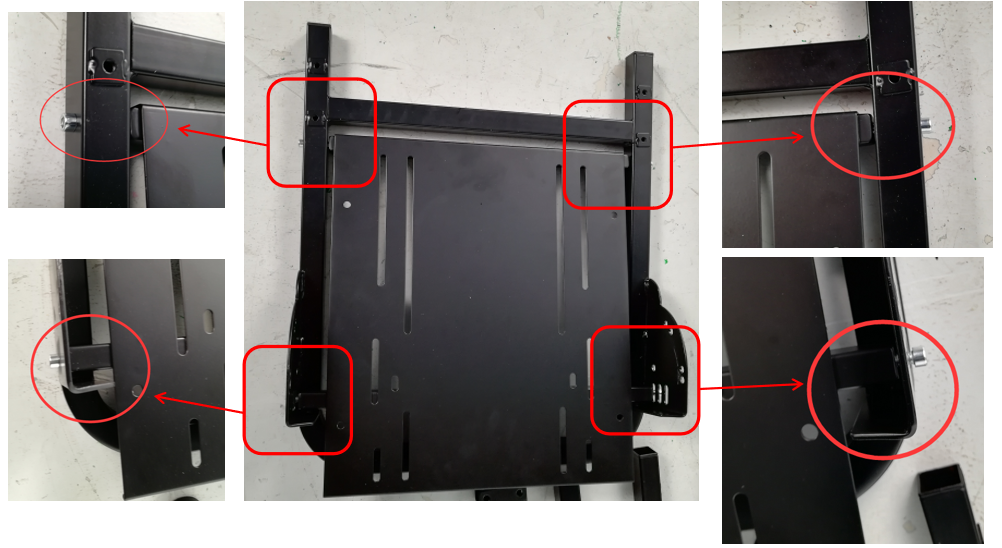 lock the pedal and base of the bracket with screws