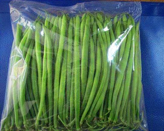 the packaging of green beans