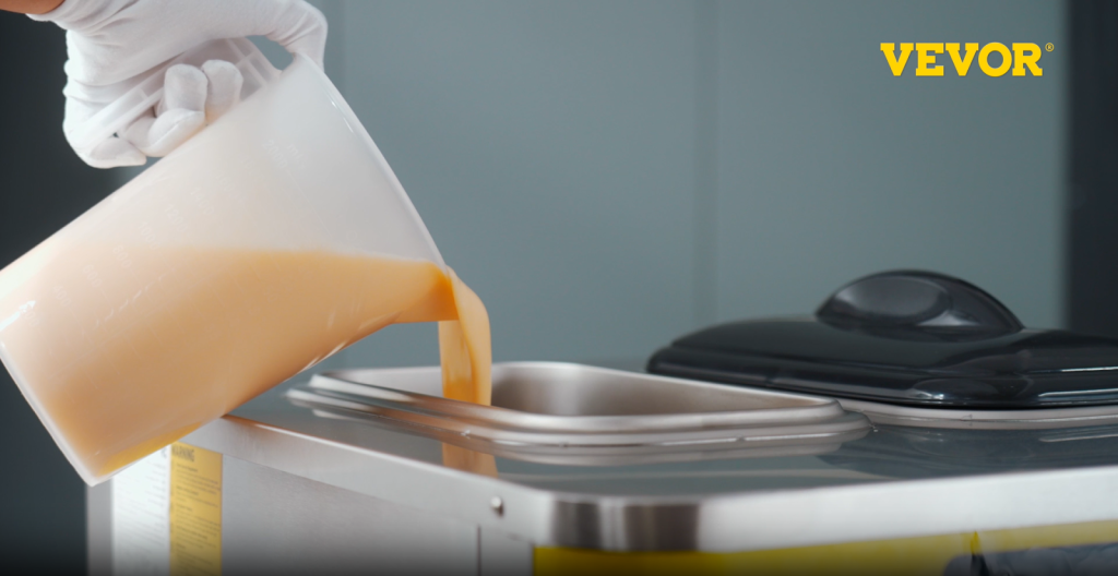 pour the mixture separately