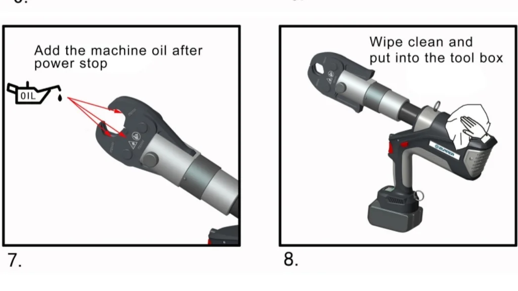 Put machine oil after an operation and clean it up well