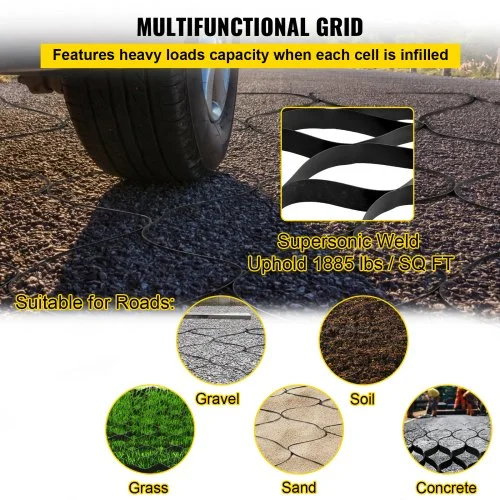 Road with geogrid