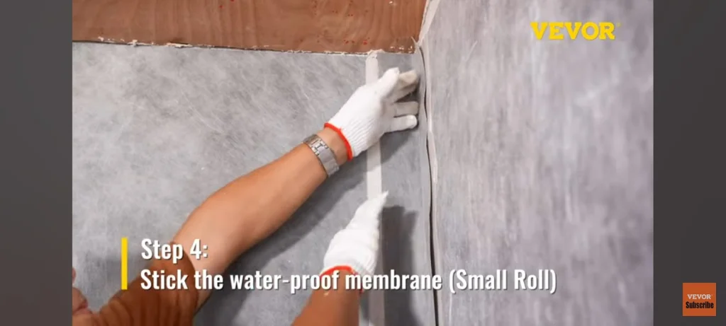 Stick the Waterproof Membrane
