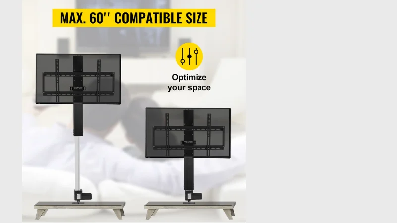 The compact size of the VEVOR moritized TV lift optimizes your space