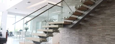 metal & glass interior railings