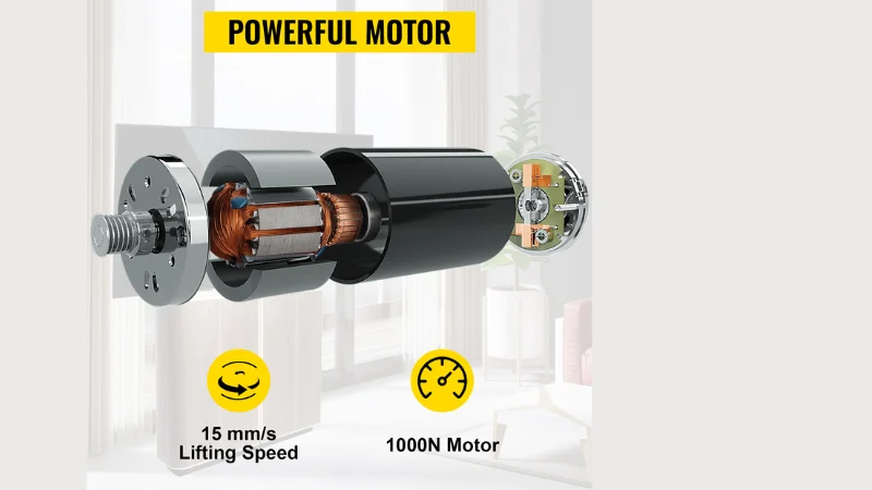The powerful motor of VEVOR motorized TV lift