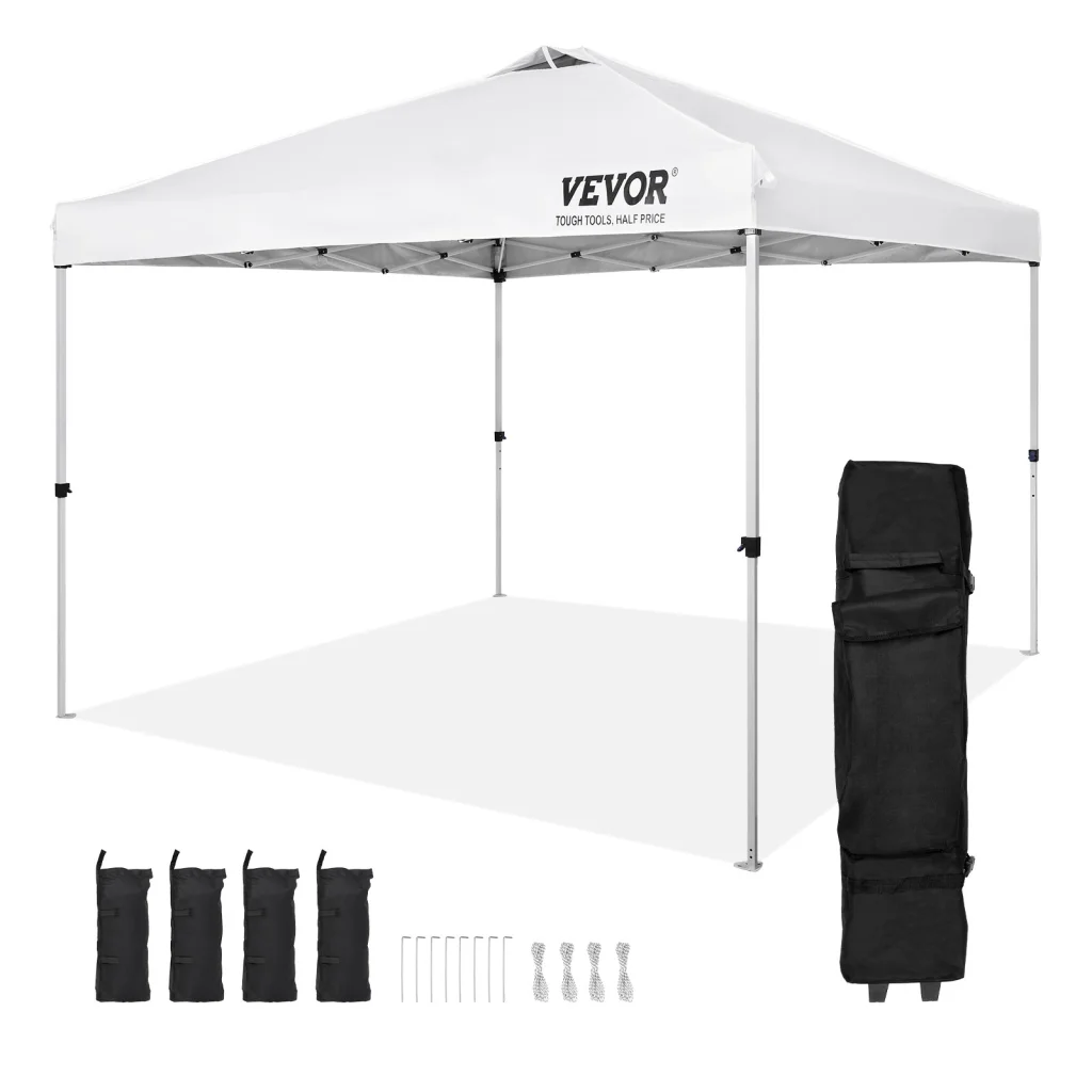 VEVOR Pop Up Canopy Tent, 10 x 10 ft 250D: Best Stability