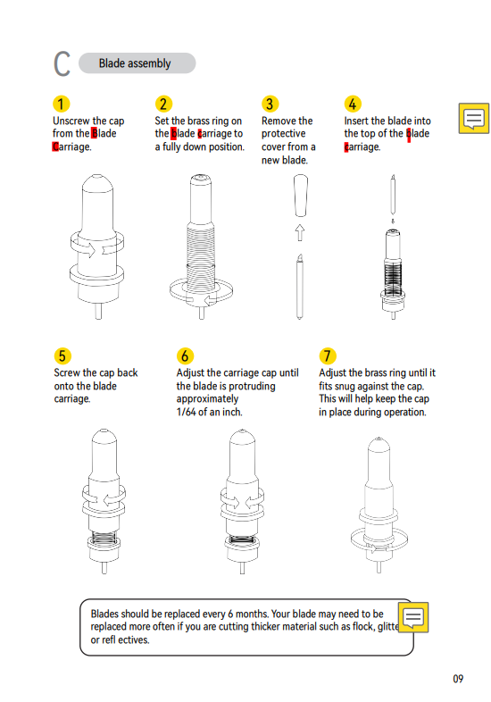 the Vinyl blade assembly