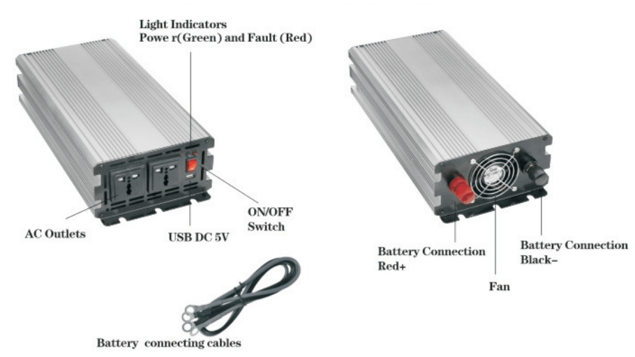 800-2000 watts modified sine wave inverter
