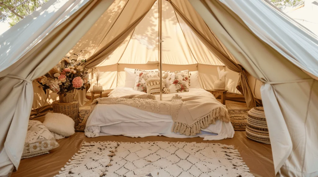 bell tent for a romantic getaway