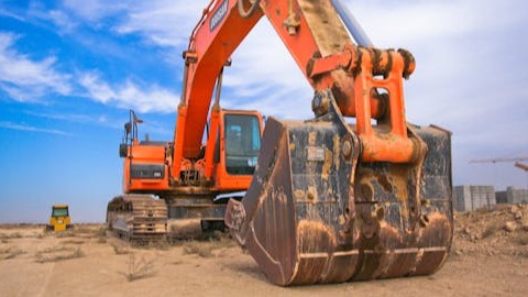 Forks successfully installed on a tractor bucket
